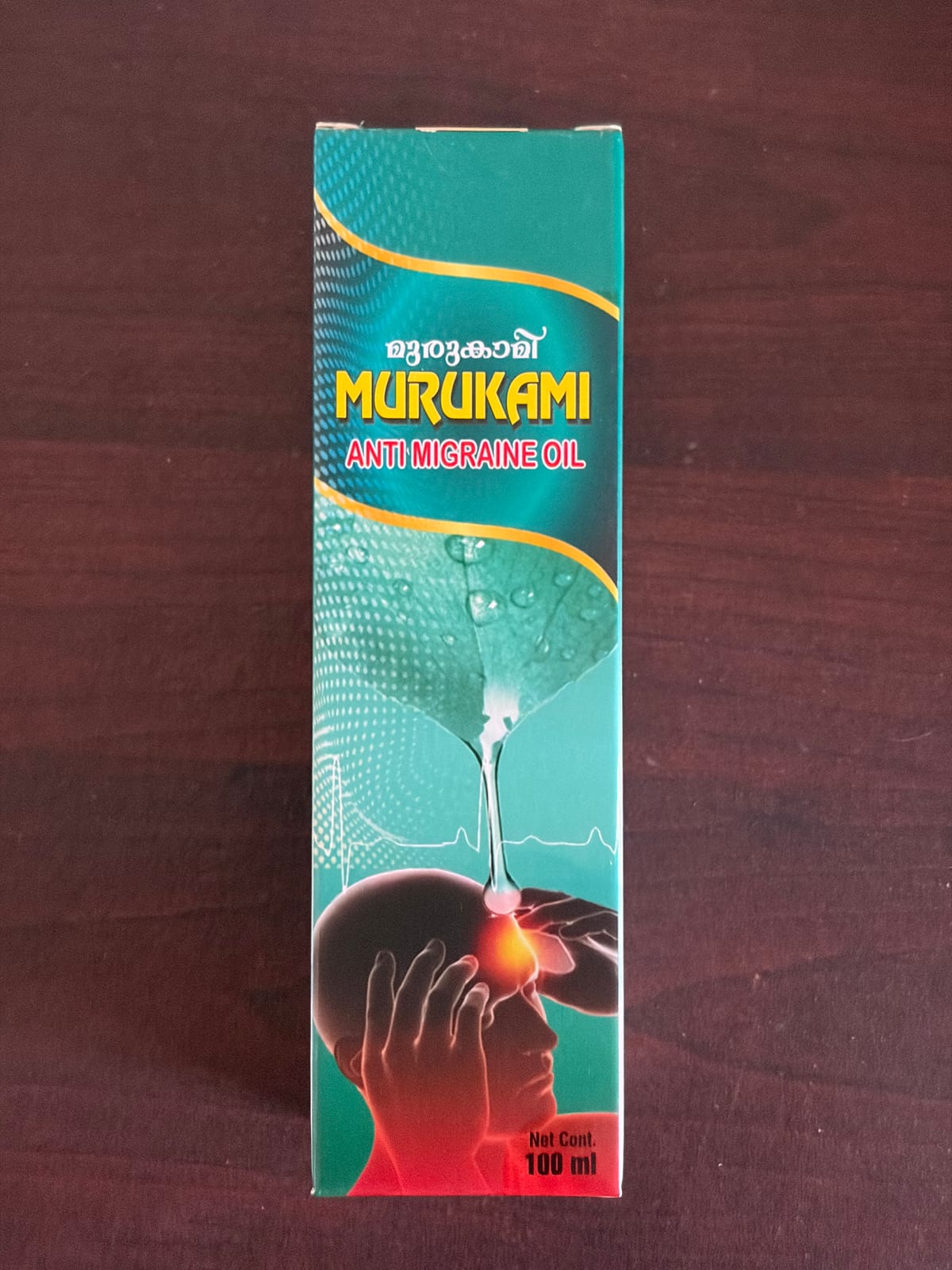 Murukami Anti Migraine Oil, front of the pack